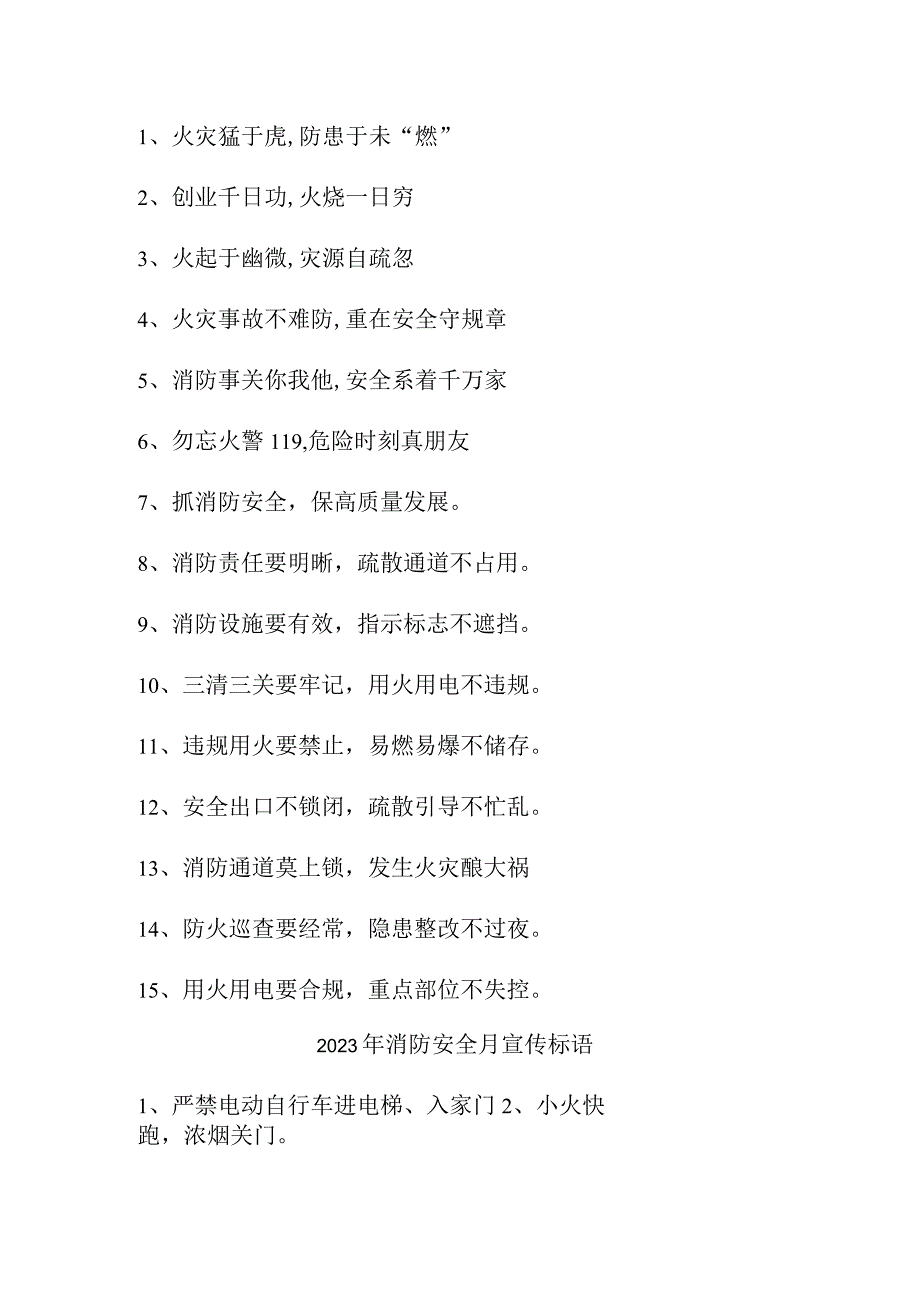 2023年商场消防安全月宣传活动标语 汇编3份.docx_第2页