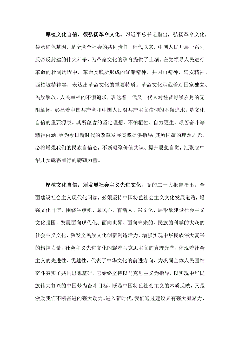 2023年（两篇文）坚定文化自信建设文化强国专题研讨交流发言材料：守正创新推进文化自信自强.docx_第2页