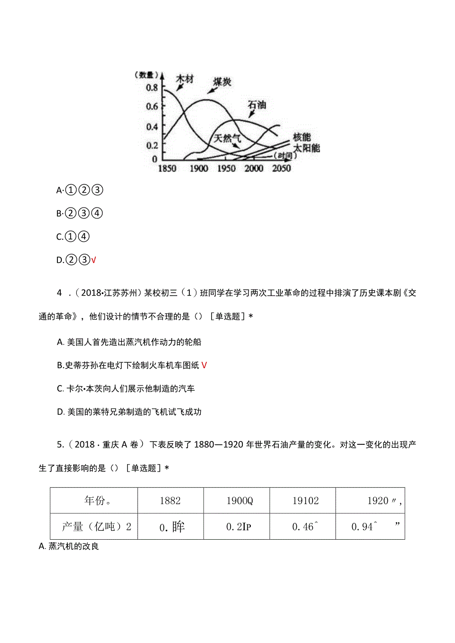 九年级下册-第二次工业革命考核试题（真题汇编）.docx_第2页