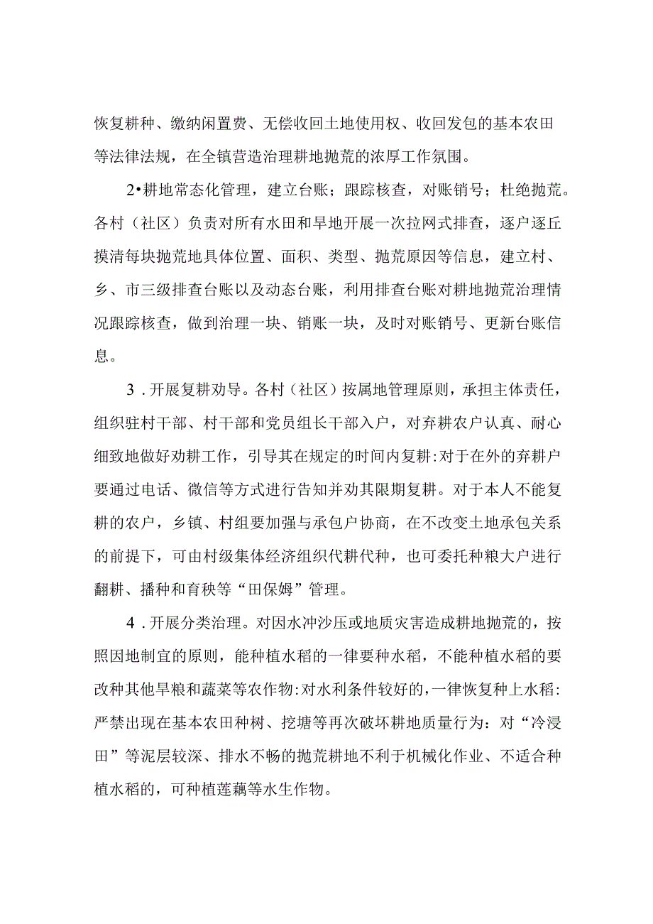 XX镇2023年巩固耕地抛荒整治成效工作方案.docx_第2页