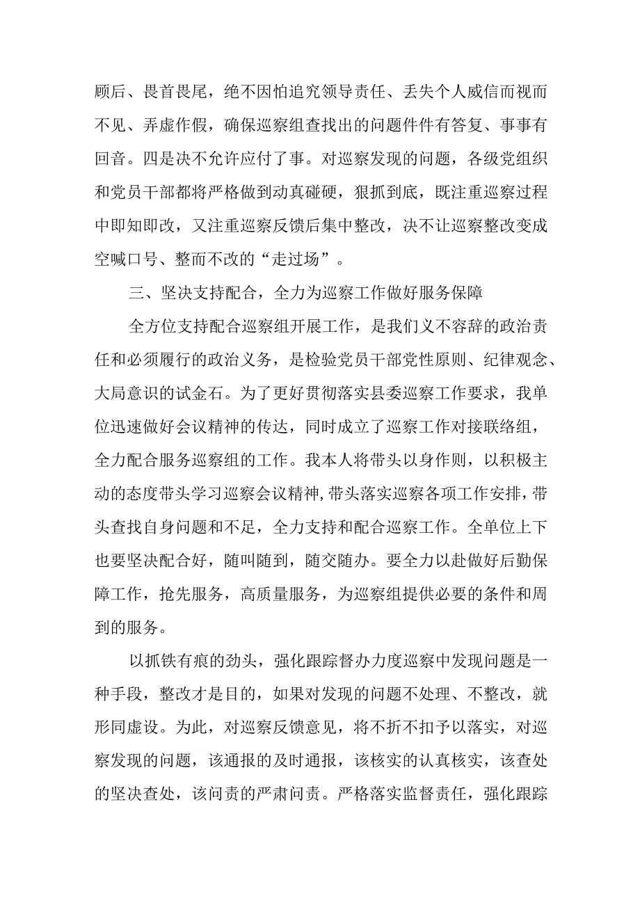 党委书记在巡察工作动员会上的表态发言.docx_第3页