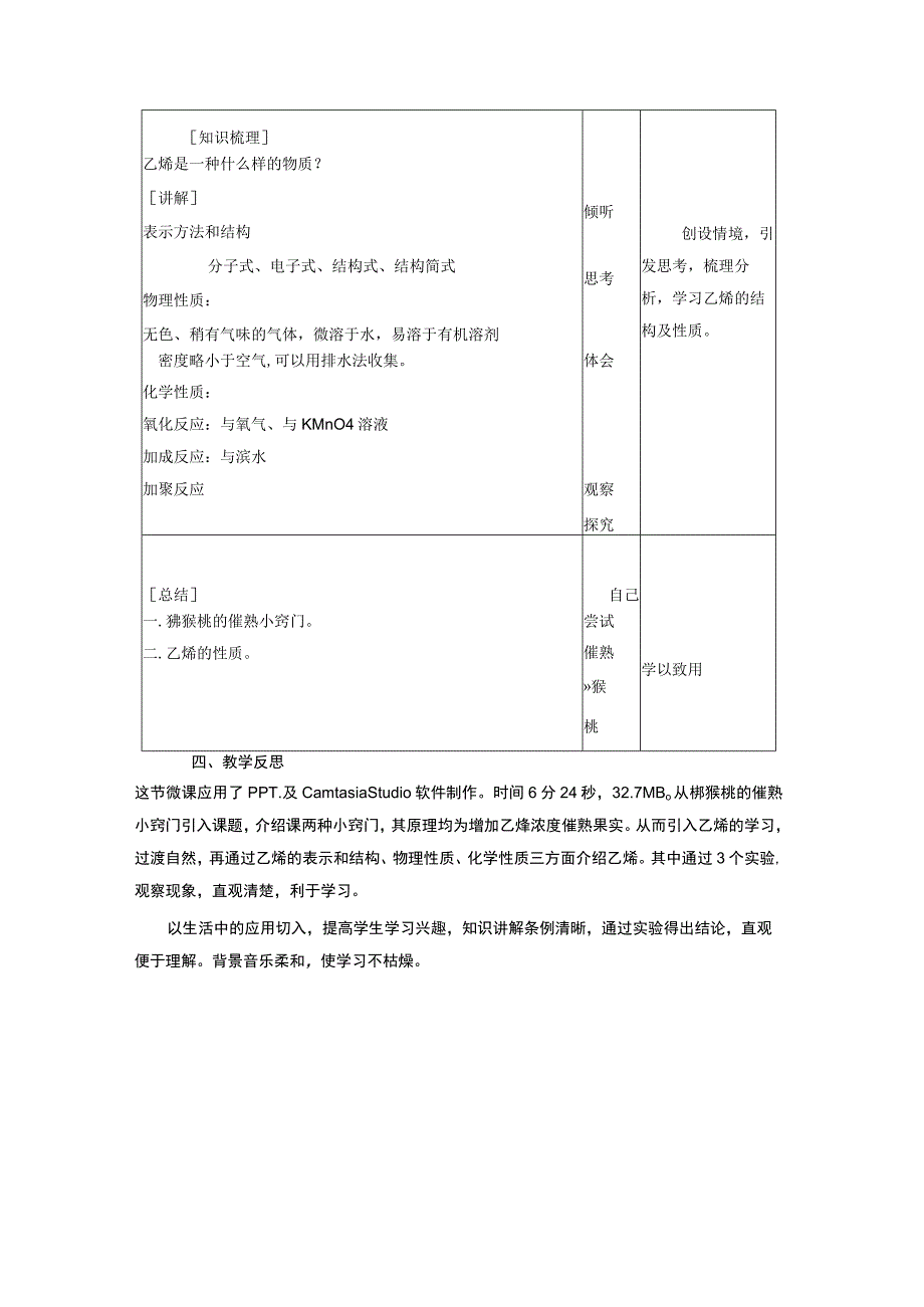 《有机化物向美而生》_主题3《猕猴桃的催熟小窍门》教学设计（x）微课公开课教案教学设计课件.docx_第2页