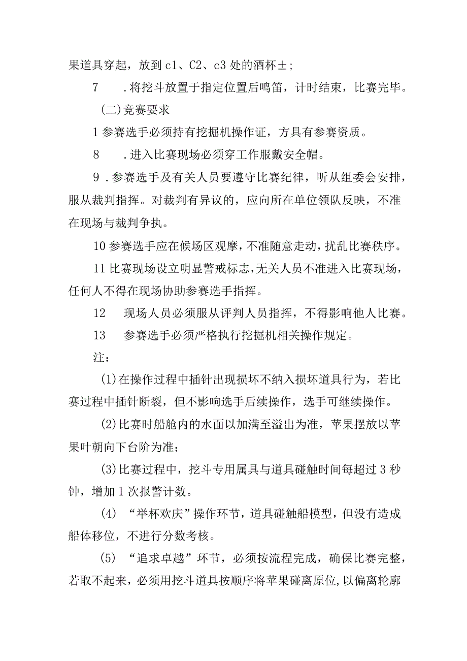 2023山省交通运输行业职业技能竞赛挖掘机司机项目实操方案、评分表、理论题库、参赛须知.docx_第2页