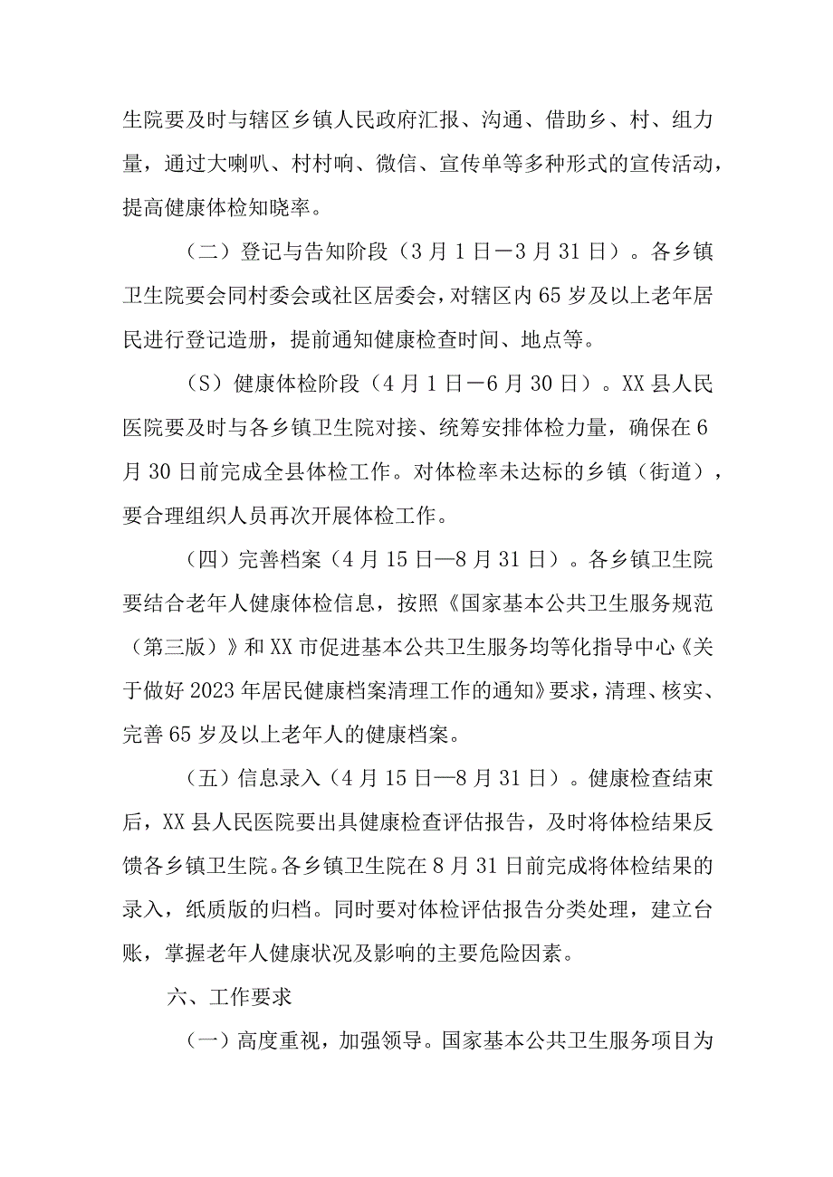 XX县2023年65岁及以上老年人和严重精神障碍患者健康体检工作方案.docx_第3页