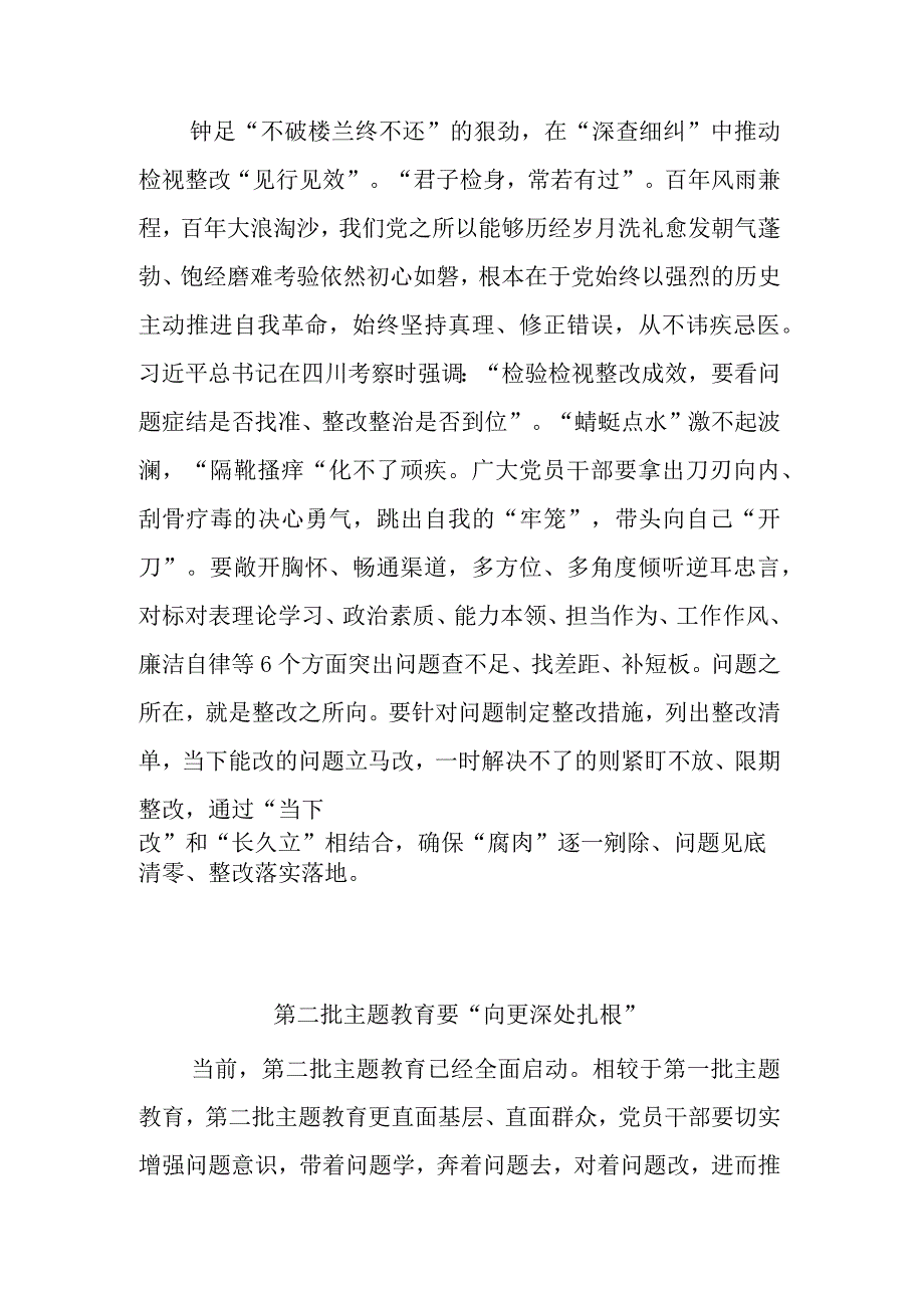 2023学习第二批主题教育体会多篇范文.docx_第3页