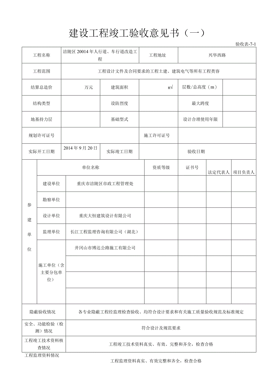 建设工程竣工验收意见书.docx_第1页