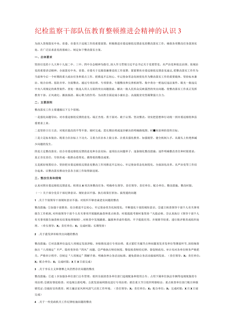 纪检监察干部队伍教育整顿推进会精神的认识6篇.docx_第3页