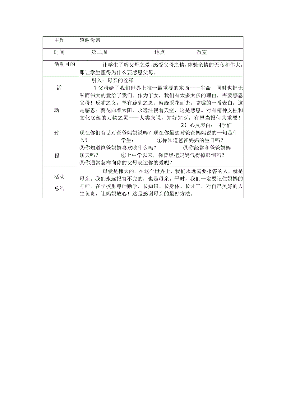 初中班会活动记录班主任工作记录.docx_第2页