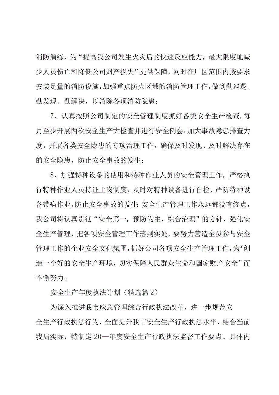 安全生产年度执法计划6篇.docx_第2页