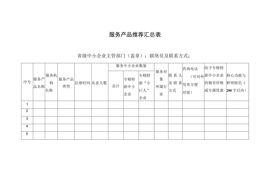 服务产品推荐汇总表.docx_第1页