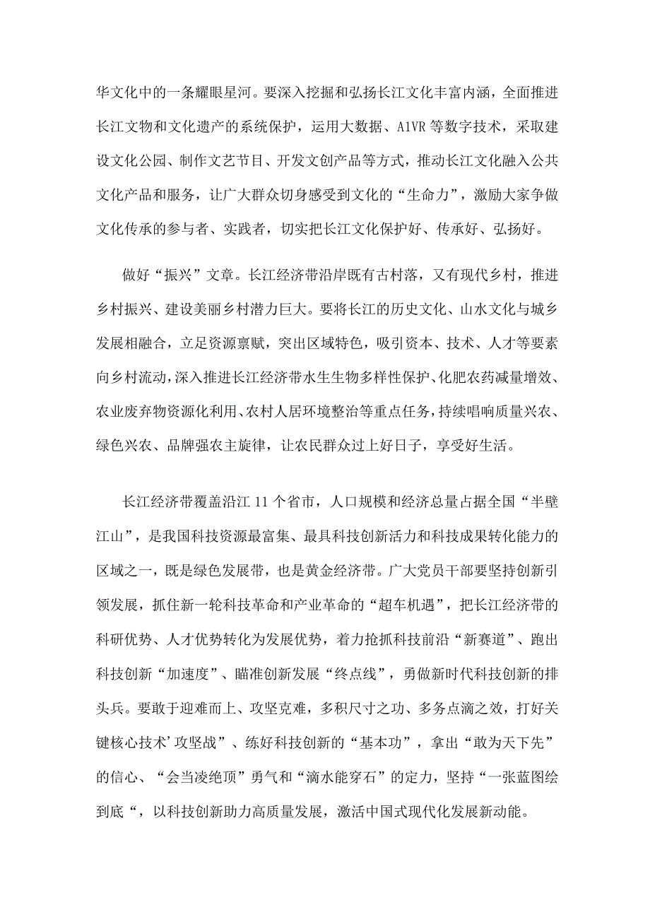 贯彻落实进一步推动长江经济带高质量发展座谈会重要讲话发言稿.docx_第2页