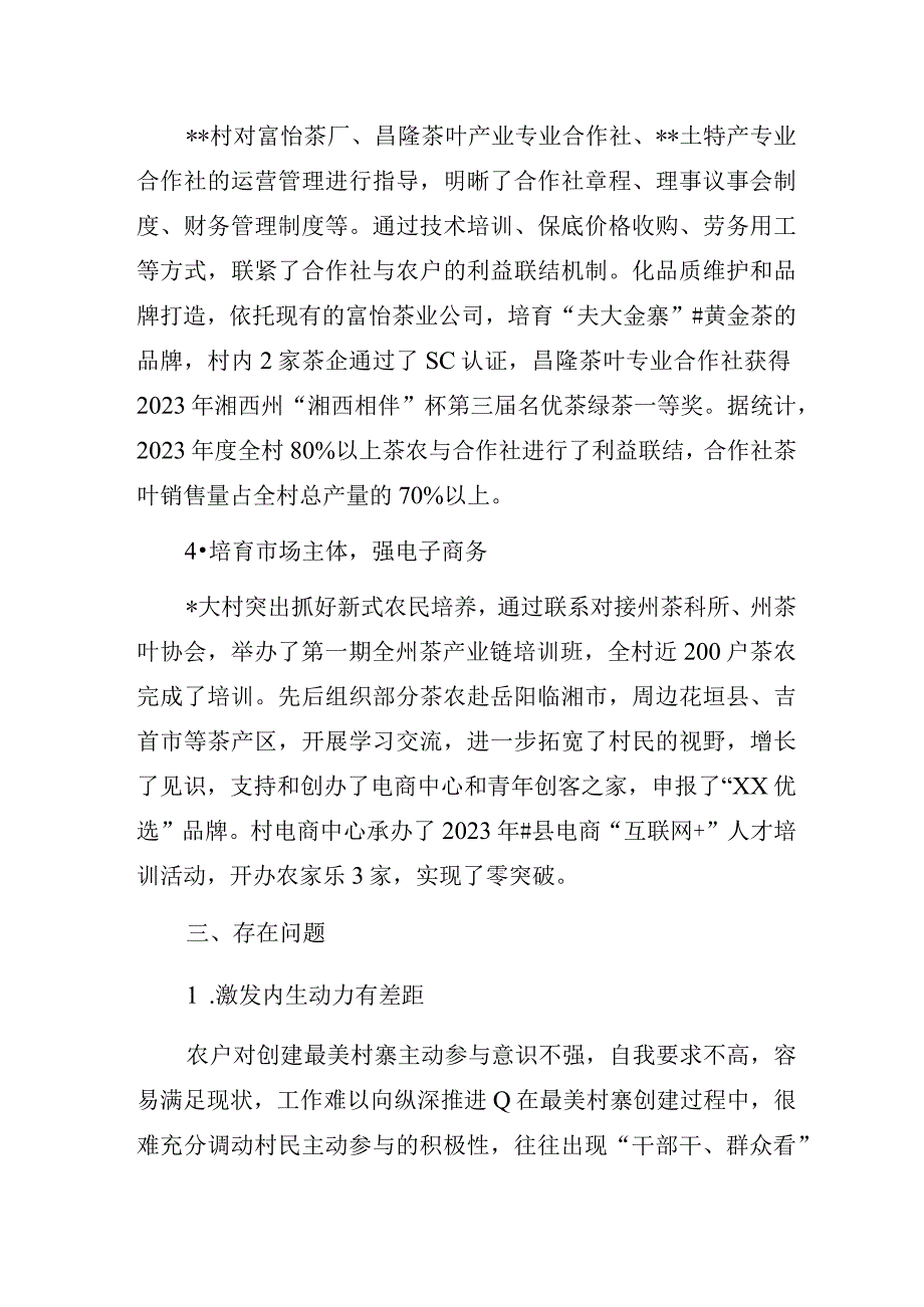 基层乡镇关于某村最美村寨创建工作的调研报告.docx_第3页