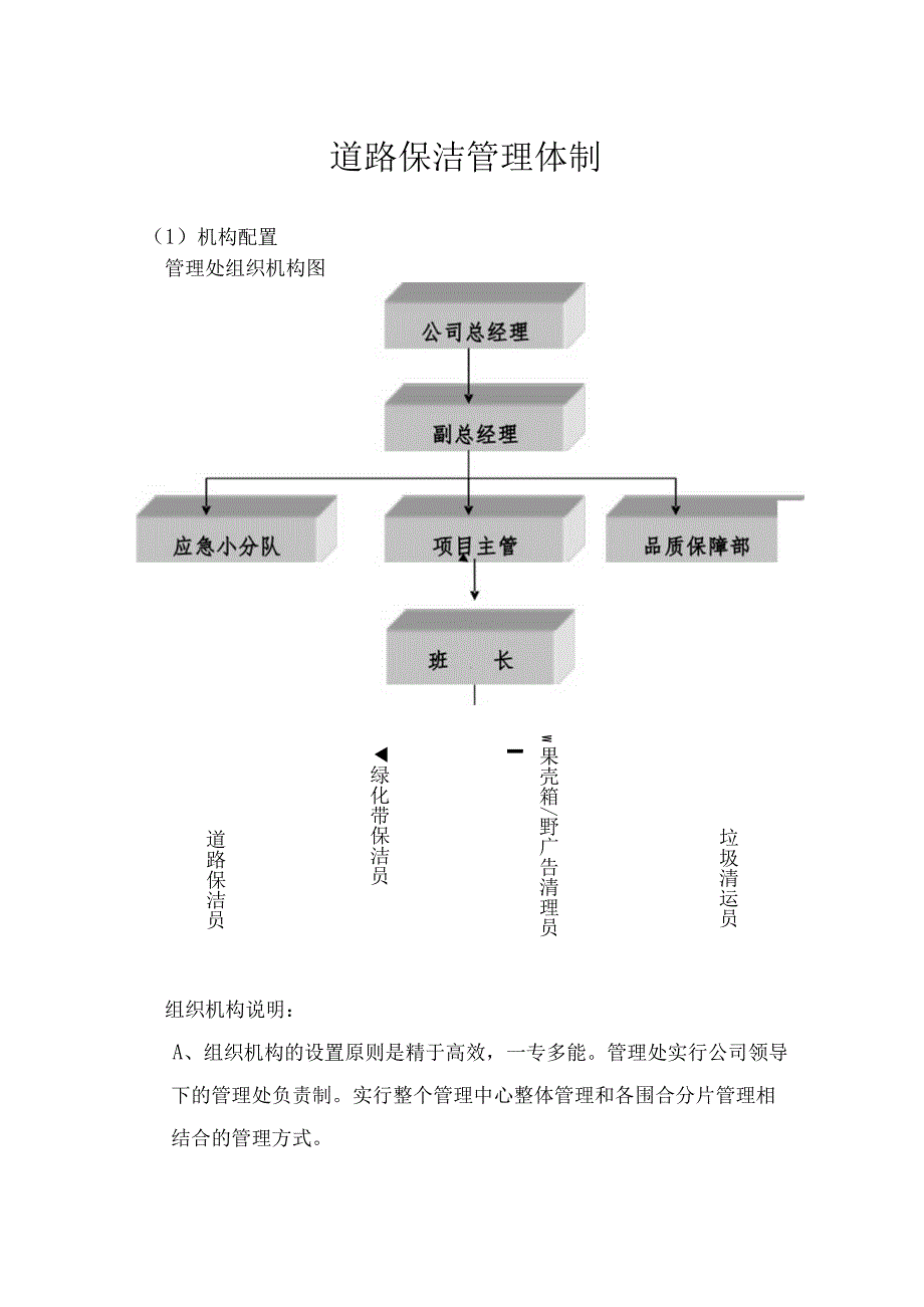 道路保洁管理体制.docx_第1页