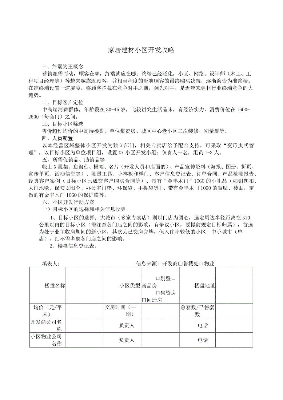 家居建材小区开发攻略.docx_第1页