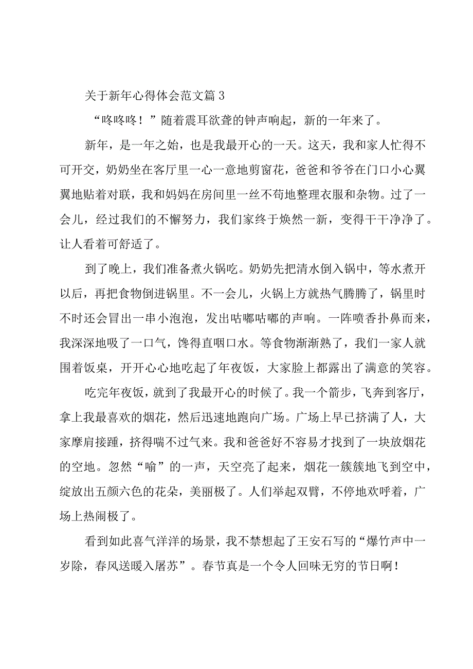 关于新年心得体会范文（15篇）.docx_第3页