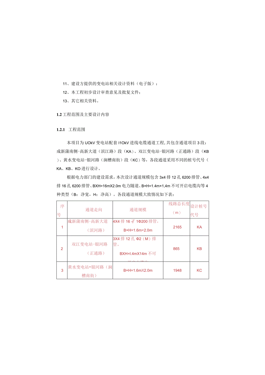 110kV变电站配套110kV进线电缆通道工程--施工图设计总体及工艺部分设计说明.docx_第1页