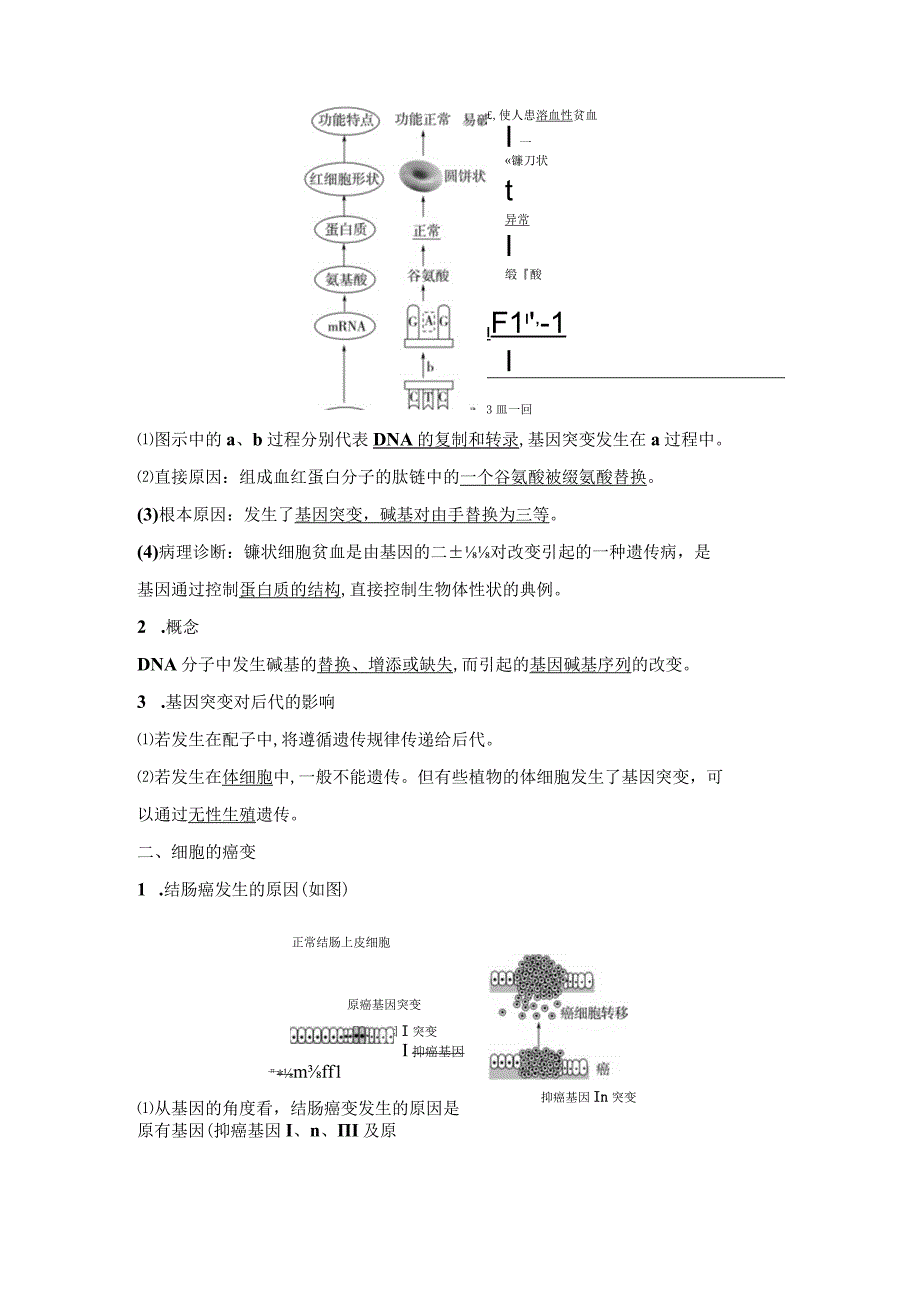 2023-2024学年 人教版 必修二 基因突变和基因重组 学案.docx_第2页