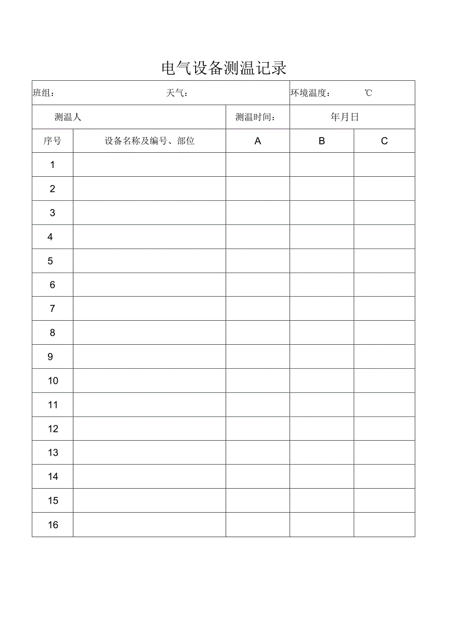 11.设备测温记录(新能源光伏风电).docx_第3页