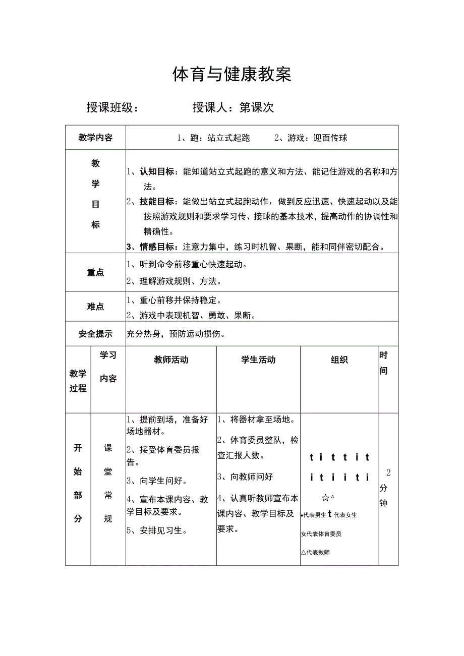 体育与健康教案 （蹲站立式起跑）.docx_第1页