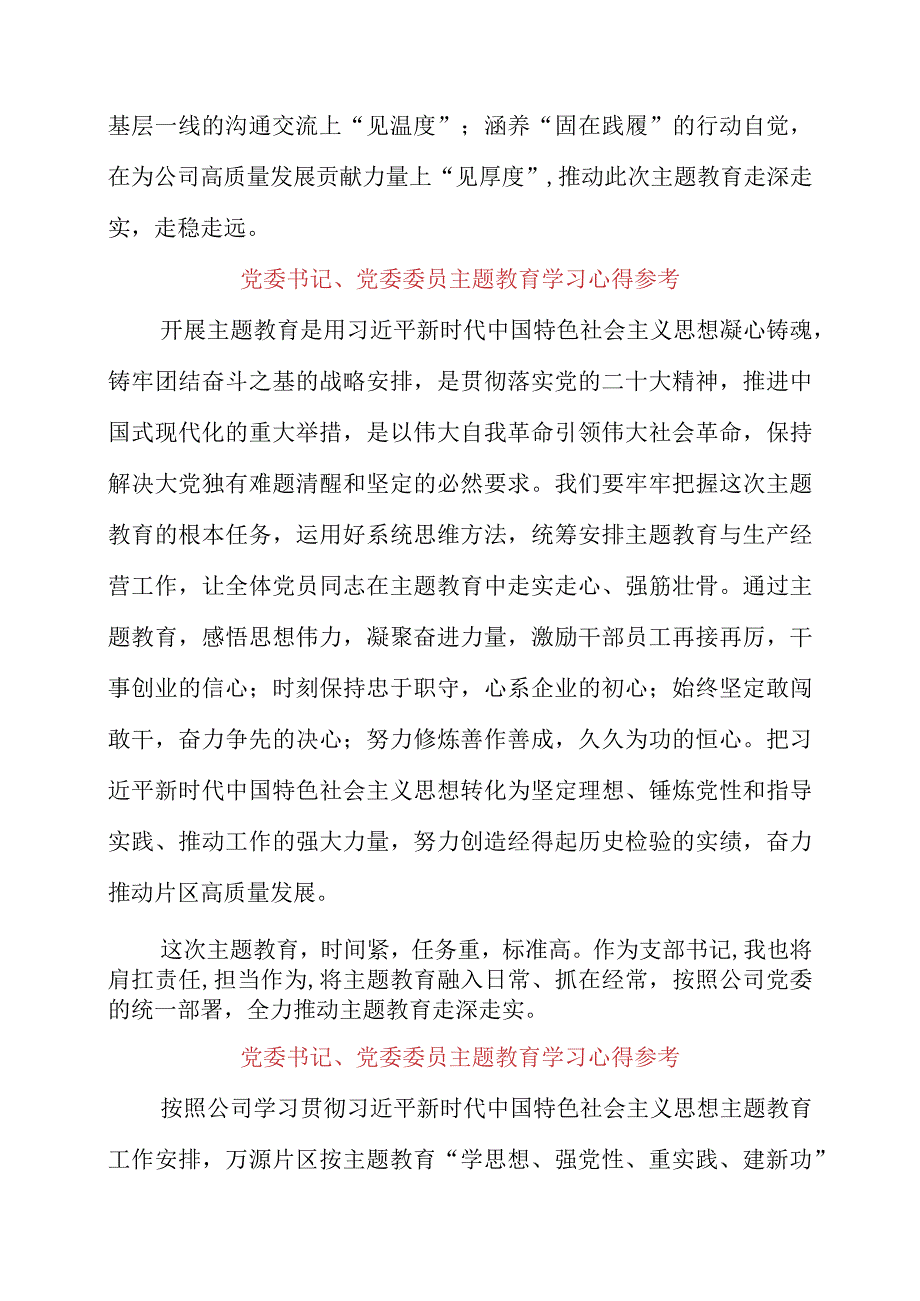 2023年党委书记、党委委员主题教育学习心得参考.docx_第2页