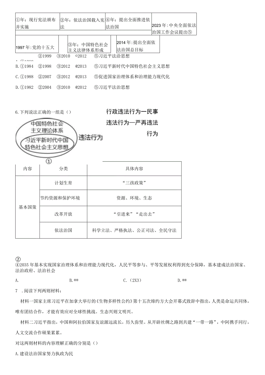 2022-2023学年山西省大同市九年级上学期期末考道德与法治试卷含详解.docx_第2页