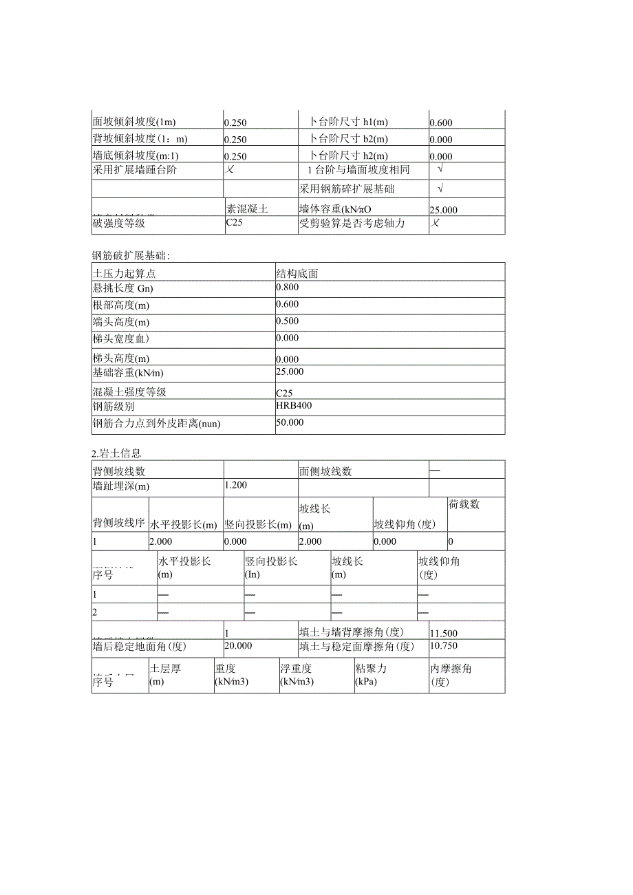 4.0米高重力式挡墙验算（土压力计算方式：库伦）.docx_第2页