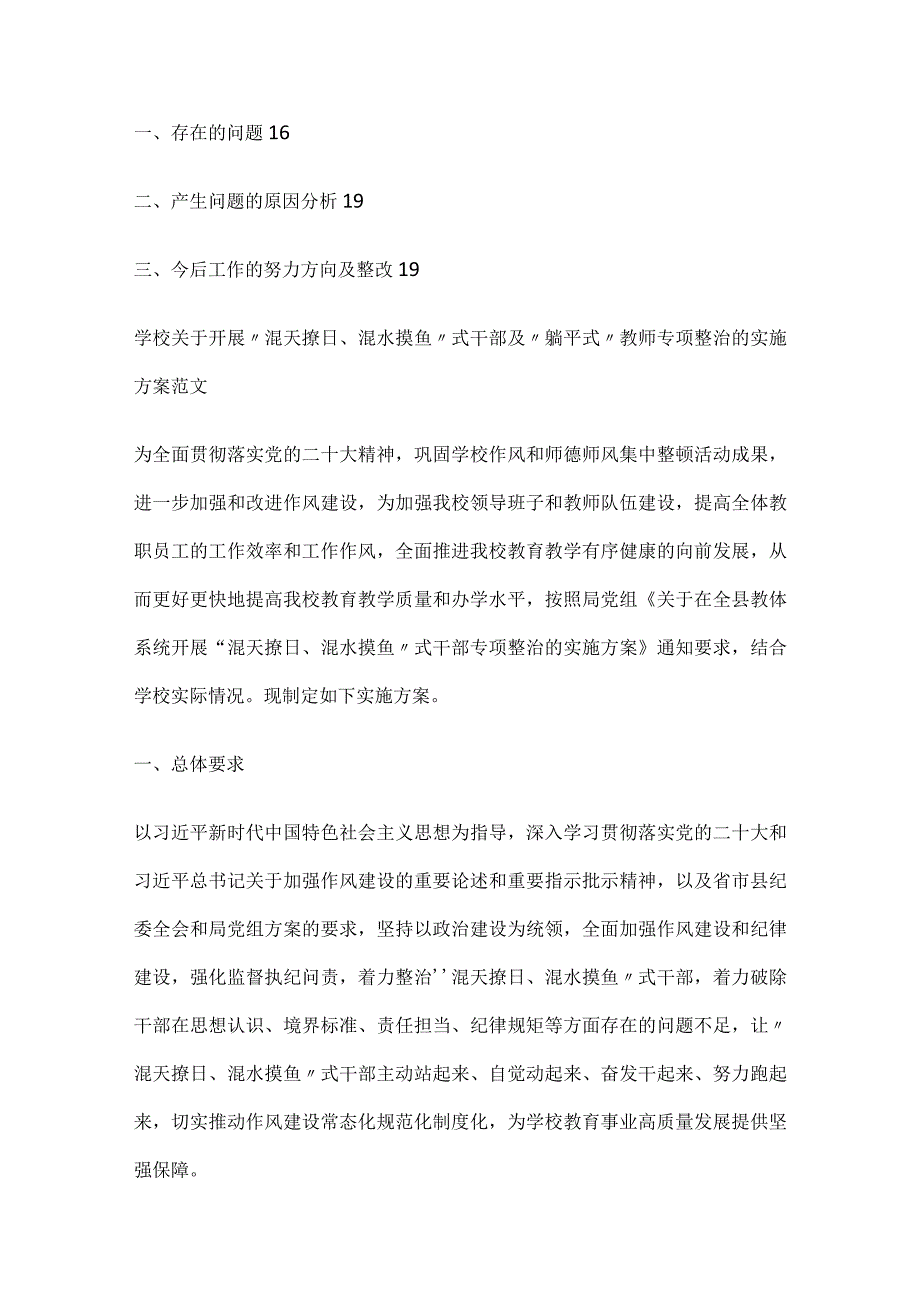 开展躺平式干部专项整治的实施方案、研讨发言提纲及自查报告对照检查材料.docx_第2页