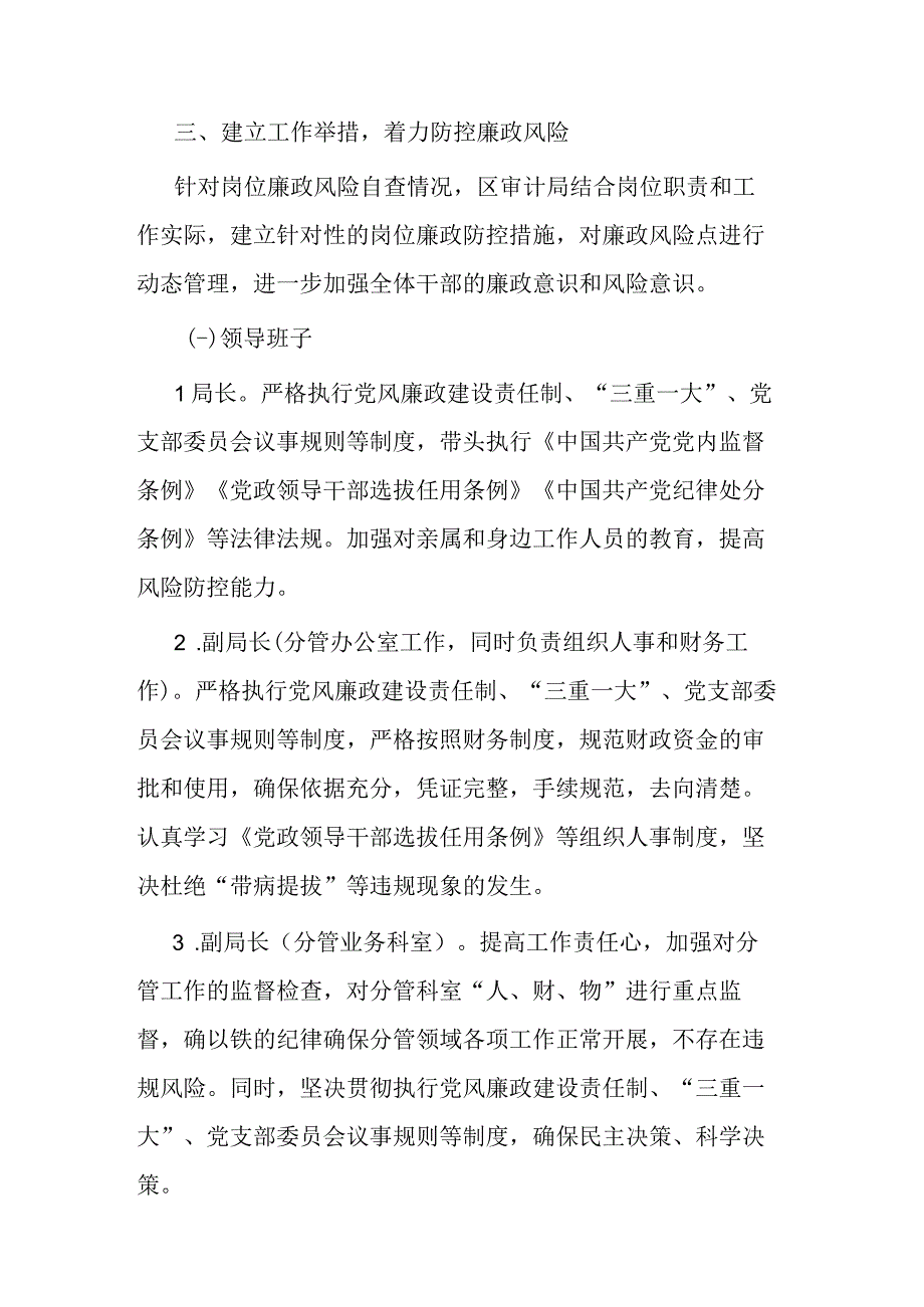 区审计局廉政风险排查防控自查报告(二篇).docx_第3页