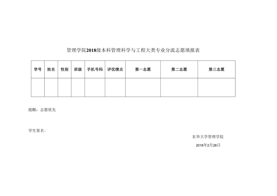 管理学院2018级本科经济管理实验班专业分流志愿填报表.docx_第3页