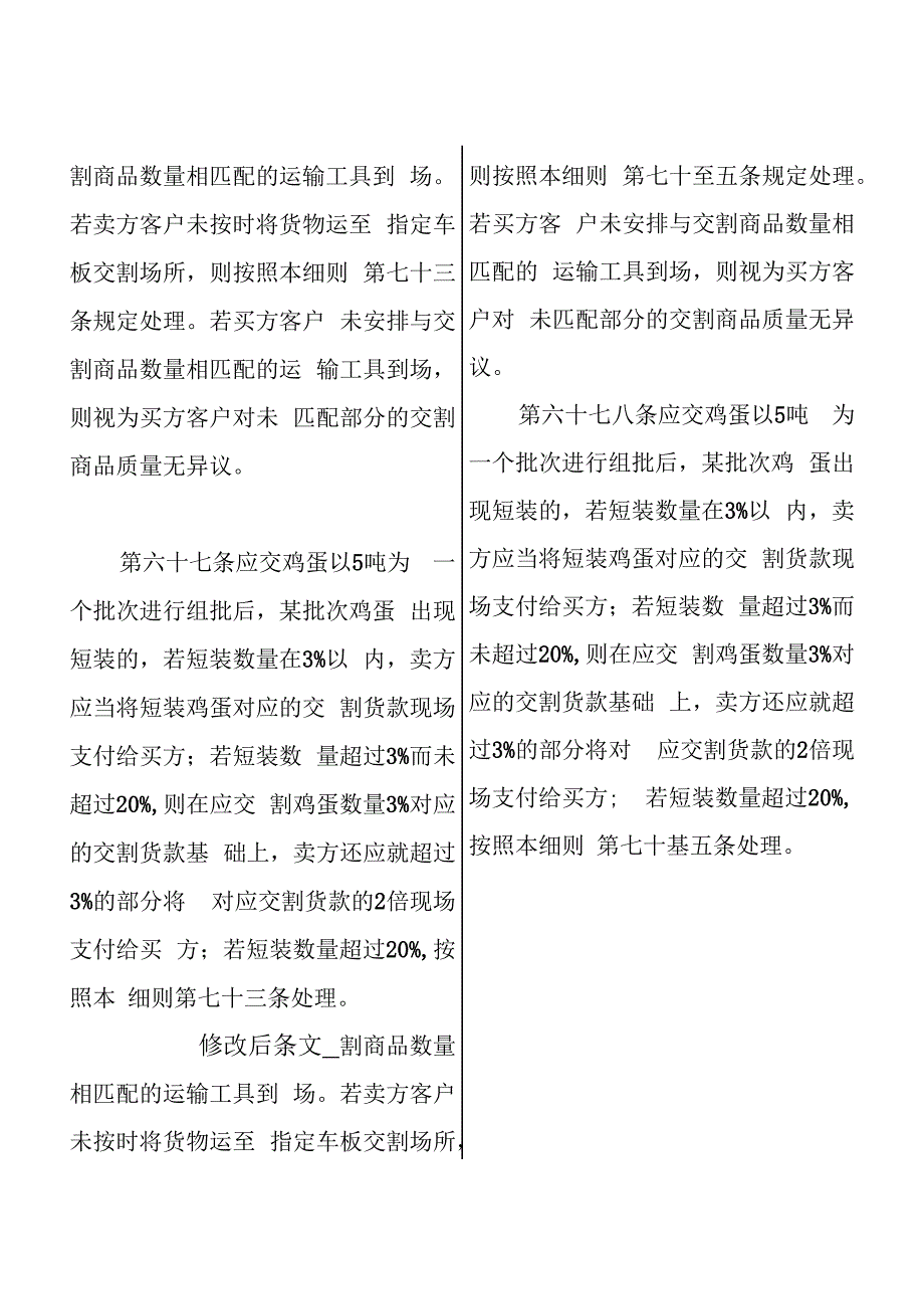 相关规则修改对照表《大连商品交易所生猪期货业务细则》修改对照表.docx_第3页