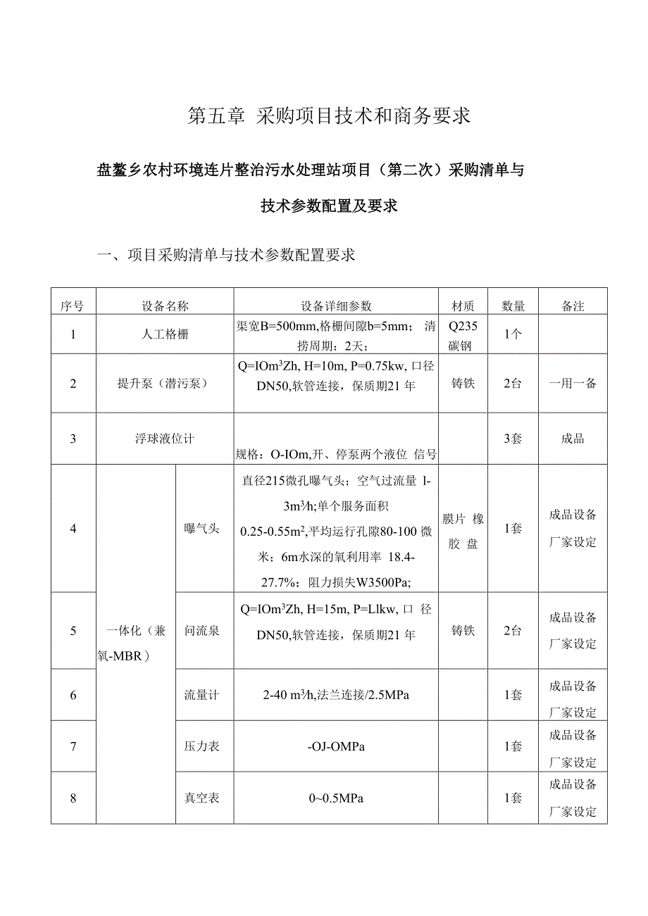 第五章采购项目技术和商务要求.docx_第1页