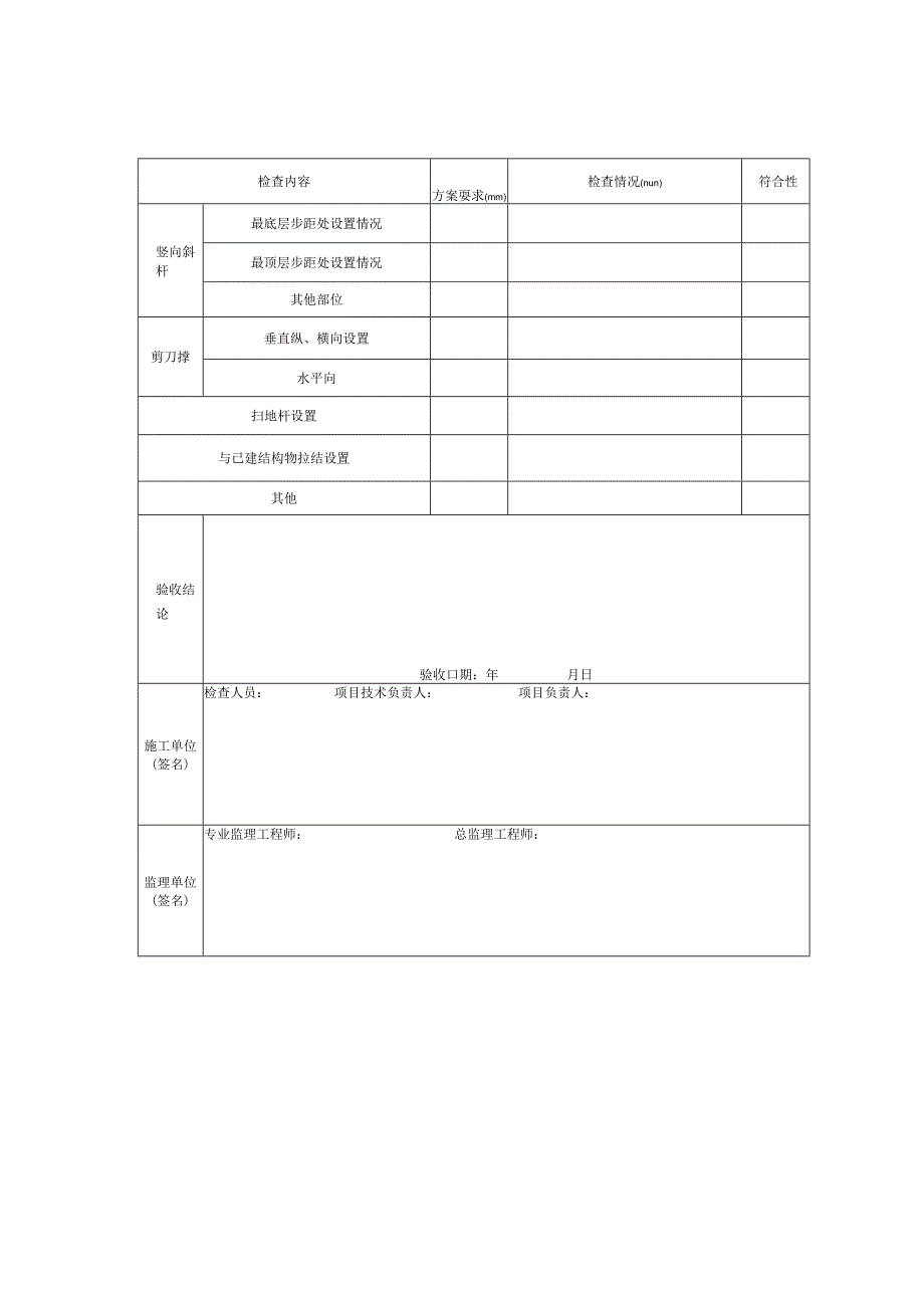 承插型盘扣式钢管模板支架验收记录表.docx_第2页