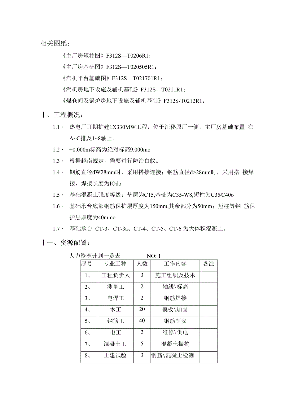 热电厂期扩建1330MW工程主厂房基础施工方案.docx_第1页