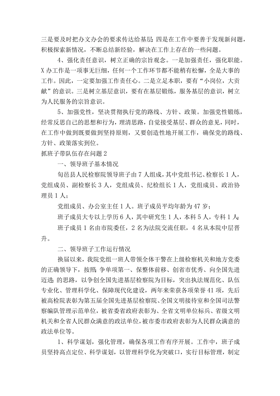 抓班子带队伍存在问题【六篇】.docx_第3页