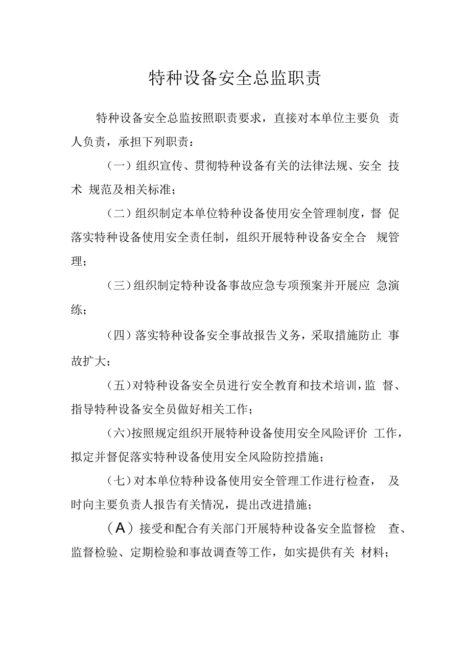 特种设备安全总监职责.docx_第1页