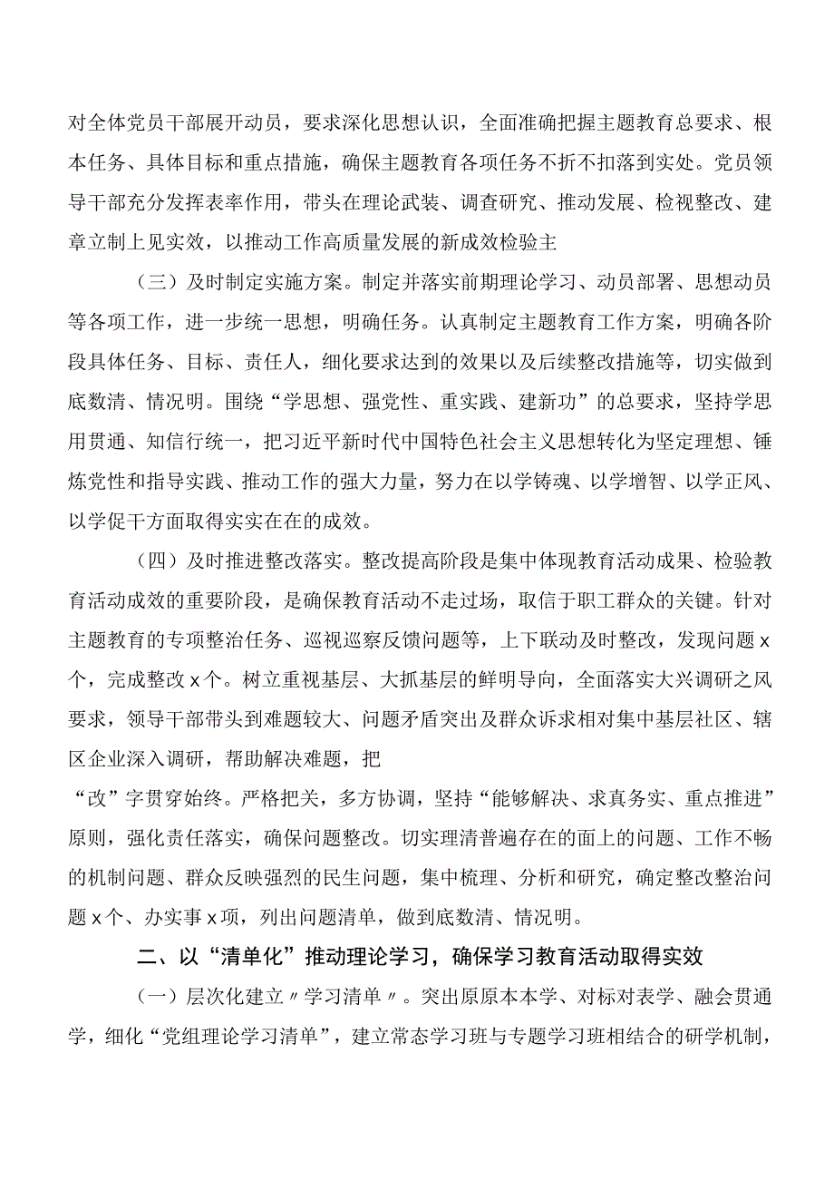 多篇关于开展学习主题专题教育工作情况总结.docx_第2页