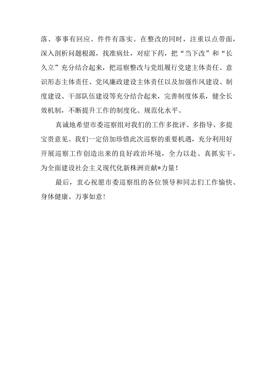 2023年在市委巡察组进驻动员会上的表态发言.docx_第3页