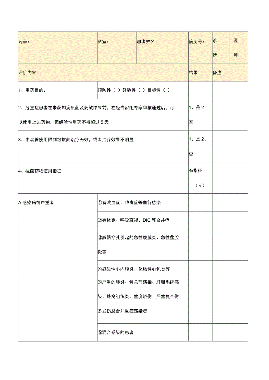 2023特殊使用级抗菌药物临床应用评价标准.docx_第3页