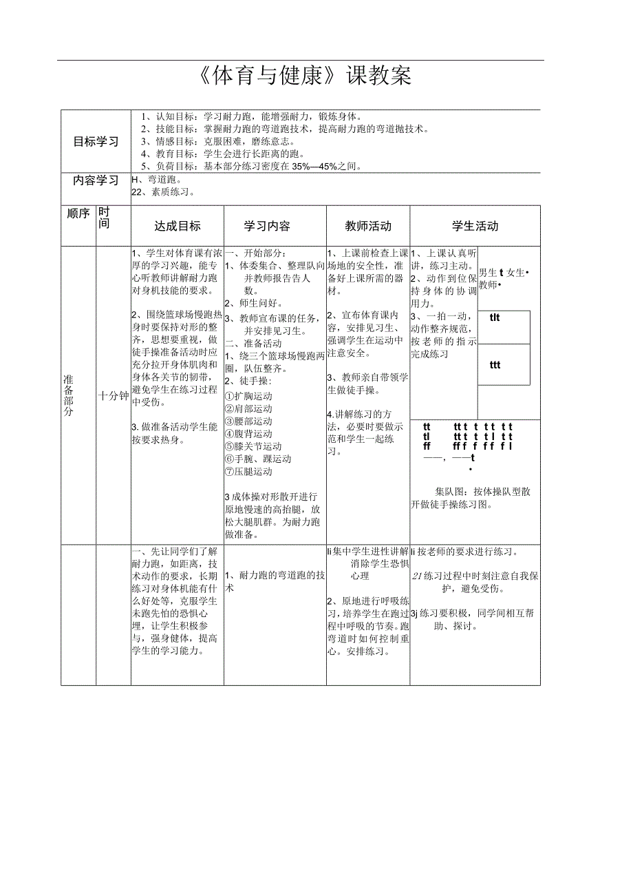 体育与健康《弯道跑》公开课教案.docx_第1页