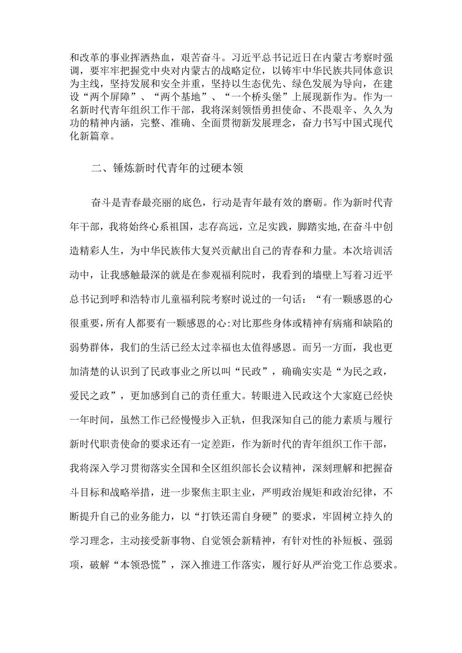 交流发言：锤炼过硬本领 擦亮奋斗底色 用实际行动书写民政事业青春答卷.docx_第2页