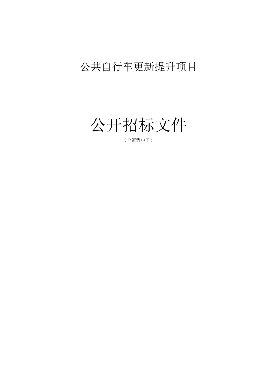 公共自行车更新提升项目招标文件.docx_第1页