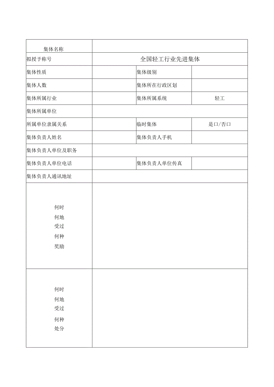 全国轻工行业先进集体推荐审批表.docx_第2页