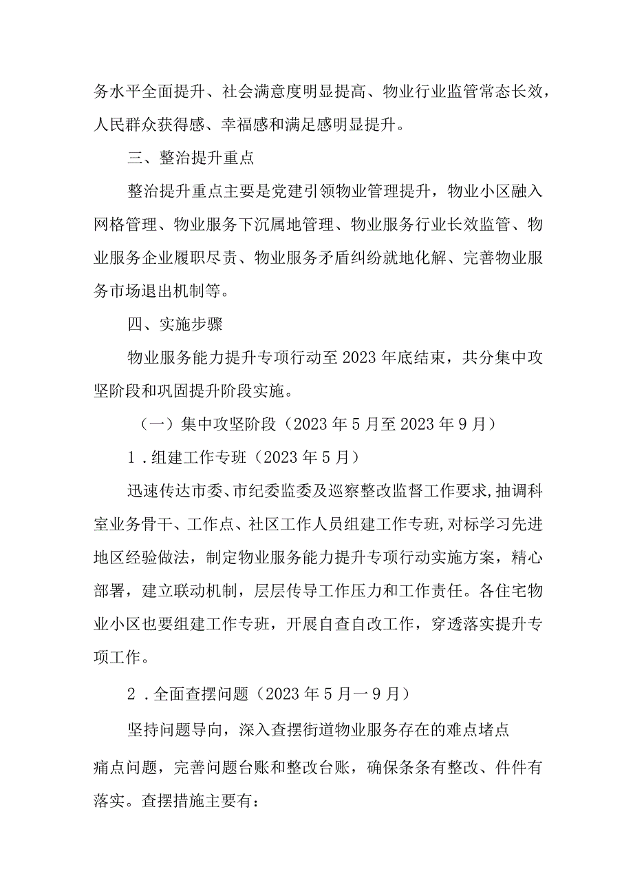 XX街道住宅小区物业管理提升专项行动实施方案.docx_第2页