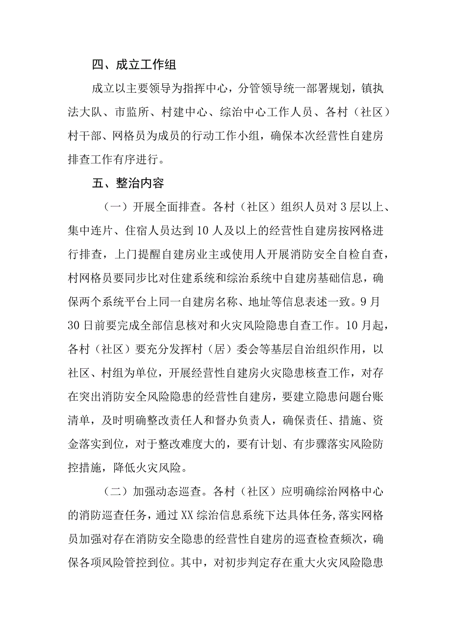 XX镇2023年经营性自建房消防安全专项整治“百日攻坚”行动方案.docx_第2页