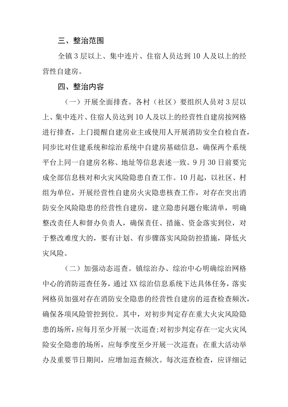 XX镇经营性自建房消防安全专项整治“百日攻坚”行动方案.docx_第2页