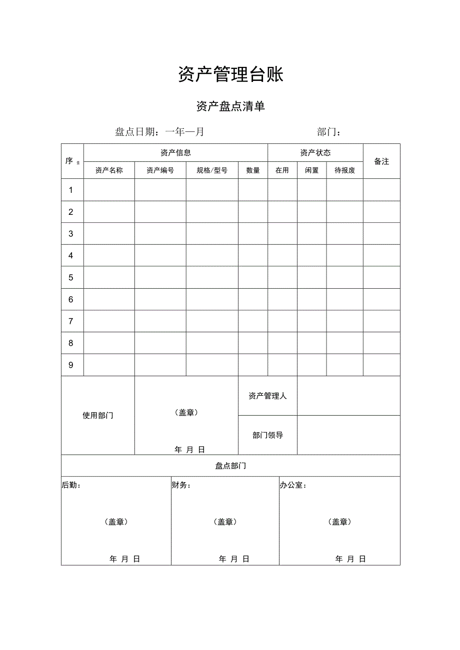 资产管理台账模板.docx_第1页