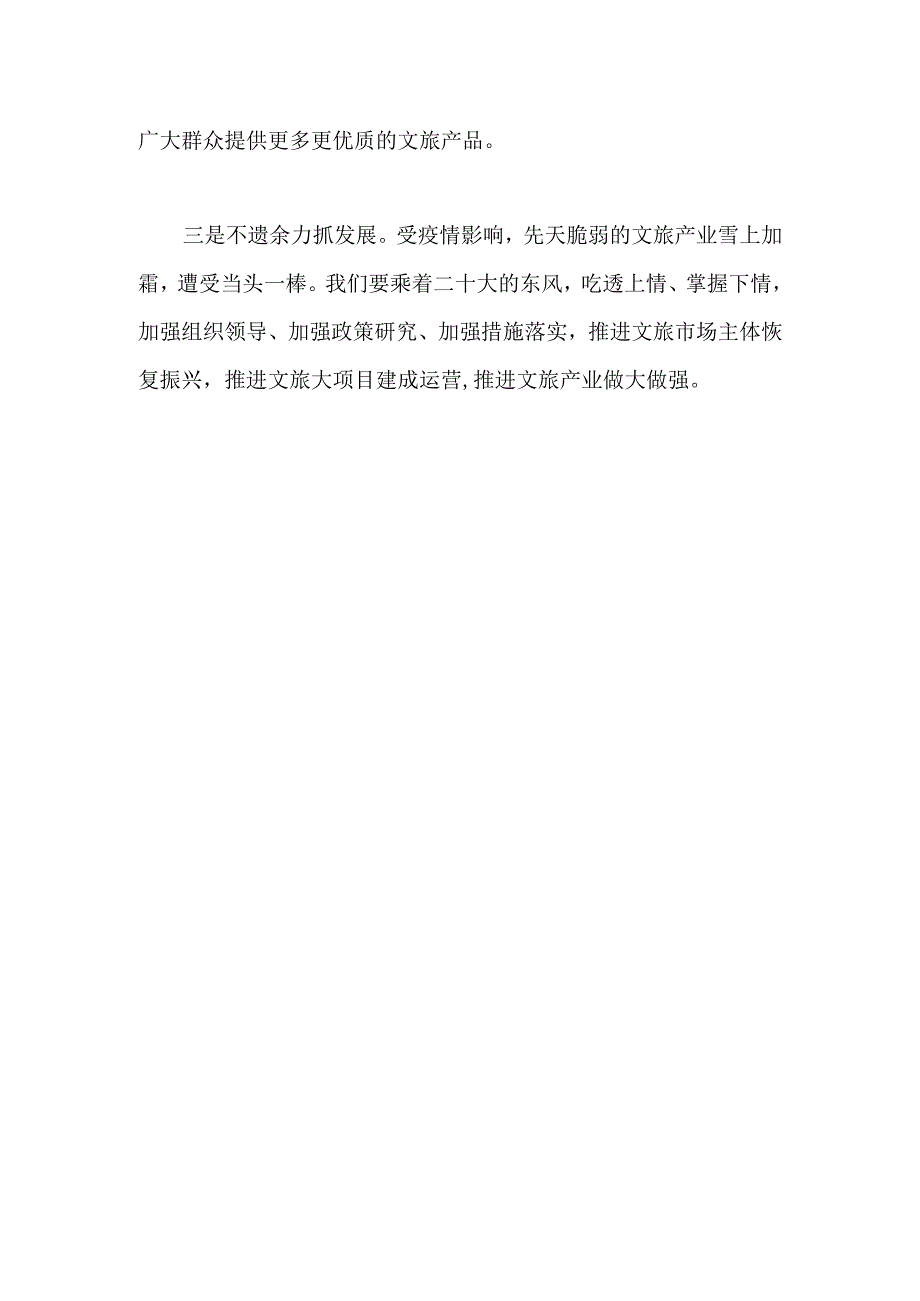 【最新党政公文】二十大精神心得体会（文旅系统）（整理版）.docx_第2页