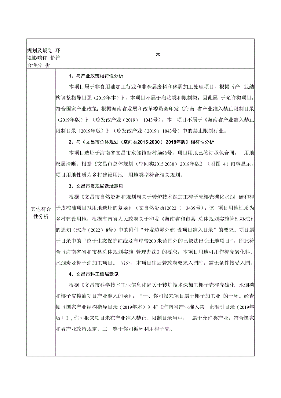 转炉技术深加工椰子壳椰壳碳化水烟碳和椰子皮榨油项目环评报告表.docx_第3页