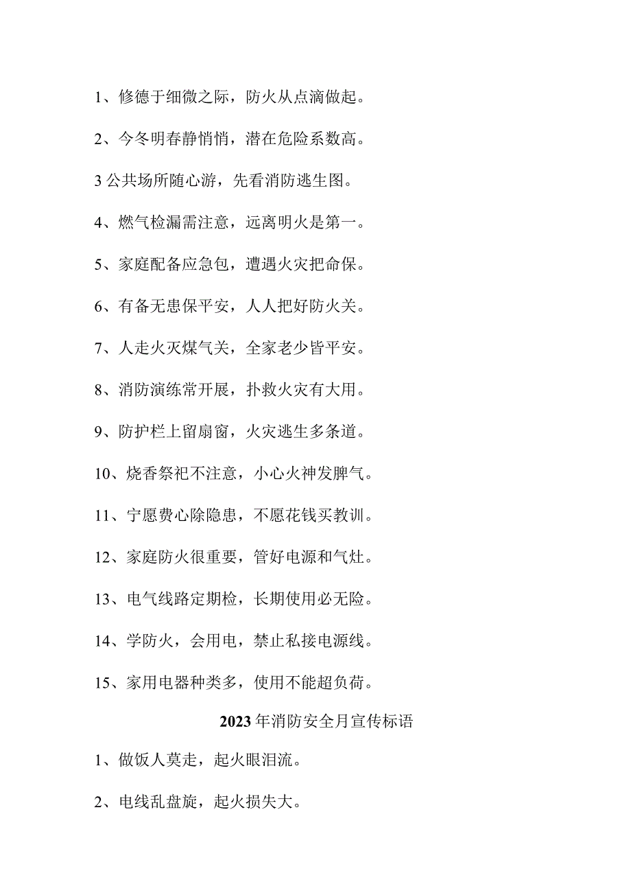 2023年燃气公司《消防安全月》宣传标语（4份）.docx_第2页