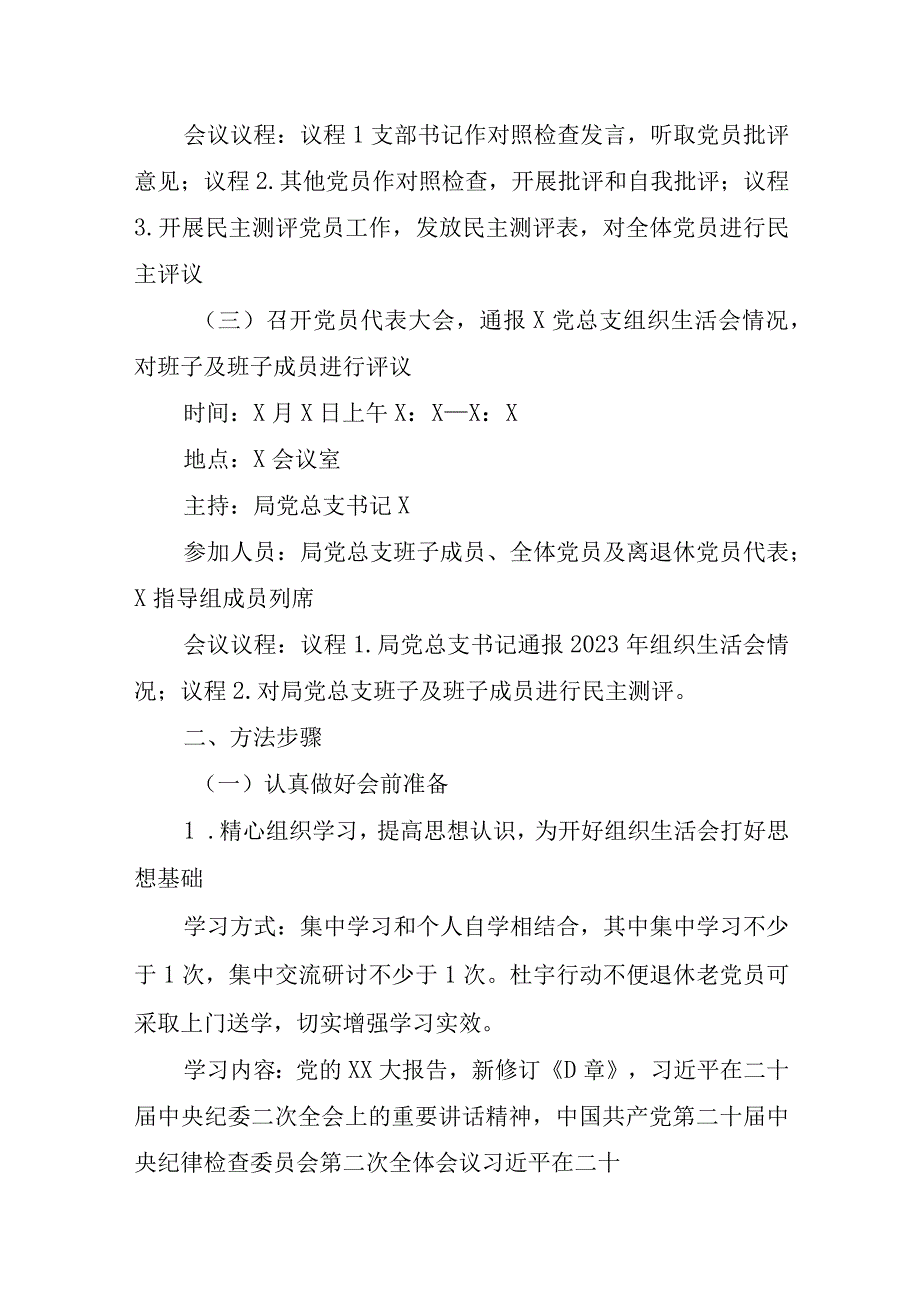 【最新党政公文】组织生活会及民主评议党员工作方案（完成版）.docx_第2页